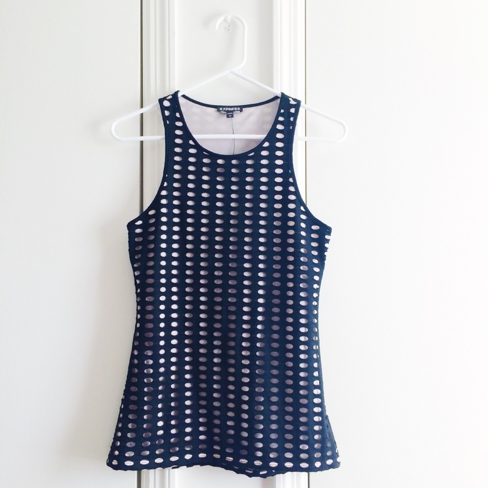 Express Black Cutout Tank Top